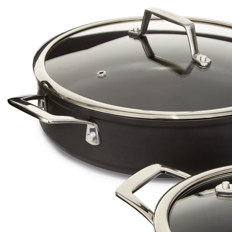 BergHOFF Essentials 5Pc Non-stick Hard Anodized Cookware Starter Set, Black