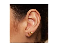 Celestial Light Moon and Star Stud Earrings