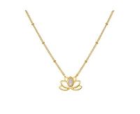 Cultivate Intuition Lotus Moonstone Necklace