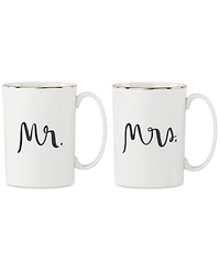 kate spade new york Bridal Party Mr. & Mrs. Mugs, Set of 2