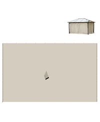 Outsunny 10' x 12' Universal Gazebo Sidewall Set with 4 Panels, Beige