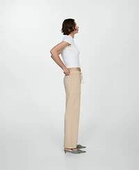 Mango Women's Drawstring Slouchy Jeans