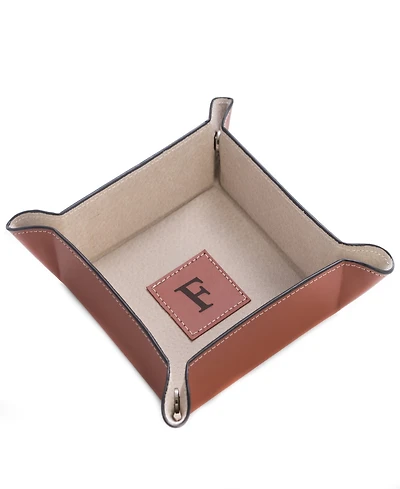 Saddle Brown Leather Snap Valet