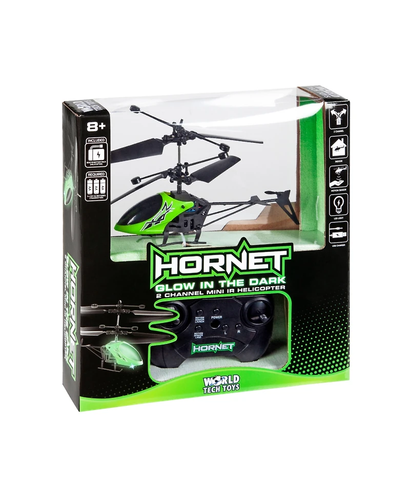 World Tech Toys Hornet Glow in the Dark 2CH Ir Helicopter