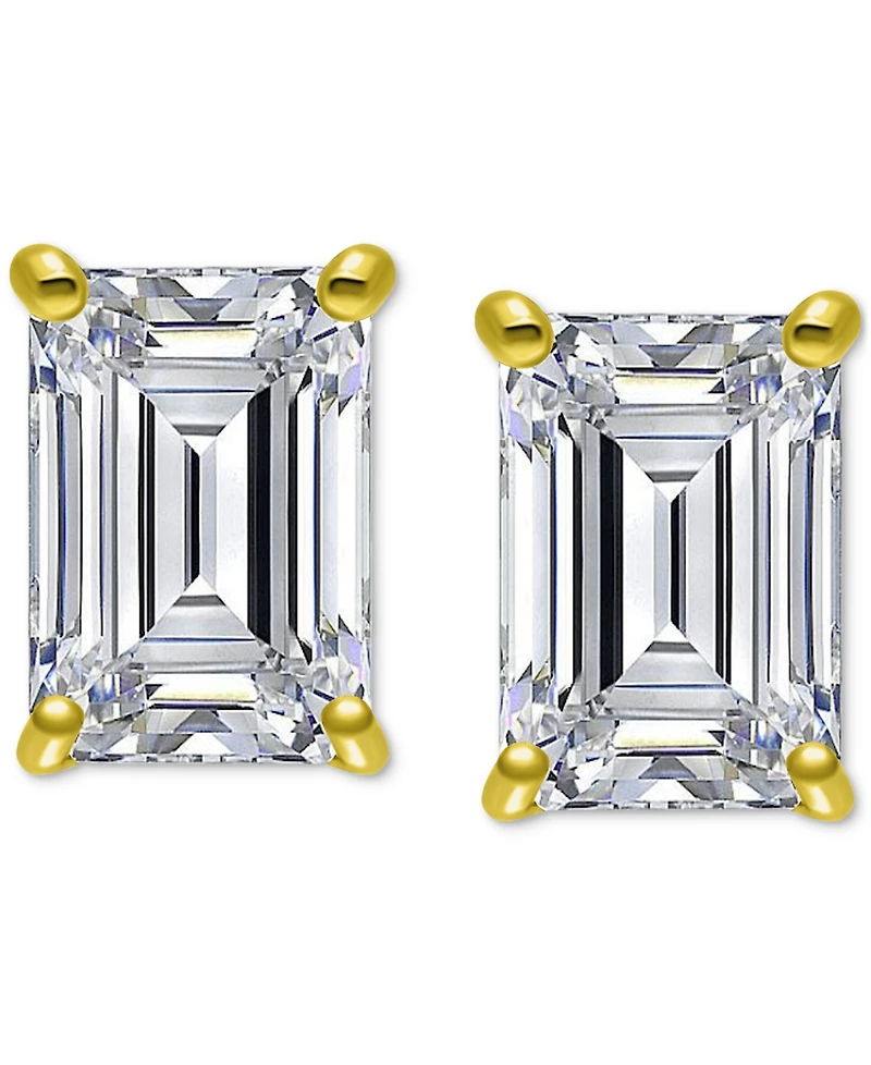 Giani Bernini Cubic Zirconia Baguette Solitaire Stud Earrings, Created for Macy's