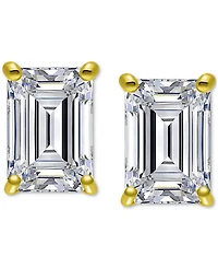 Giani Bernini Cubic Zirconia Baguette Solitaire Stud Earrings, Created for Macy's