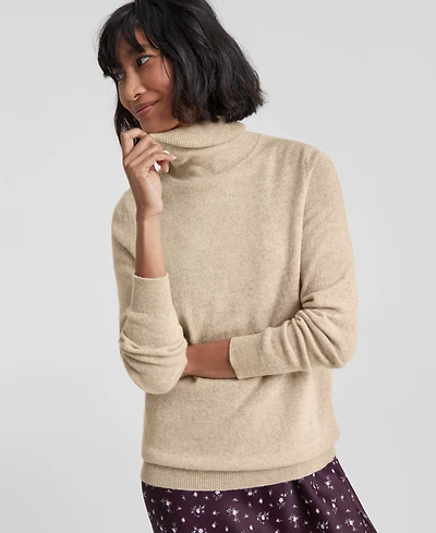 Charter Club 100% Cashmere Petite Turtleneck Sweater, Created for Macy's