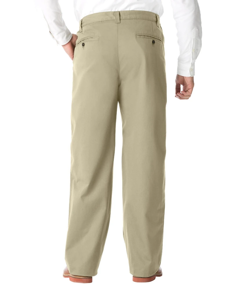 KingSize Men's Big & Tall Wrinkle-Free Double-Pleat Pant With Side-Elastic Waist