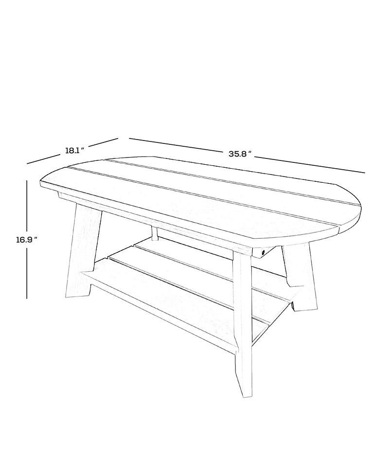 Outdoor Patio All-weather Modern Coffee Table