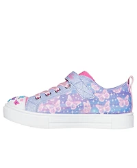 Skechers Little Girls' Twinkle Toes: Twinkle Sparks - Ombre Flutter Stay-Put Light-Up Casual Sneakers from Finish Line