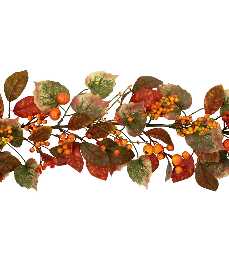Northlight Pumpkins and Berries Artificial Fall Harvest Garland - 5' x 10" - Unlit