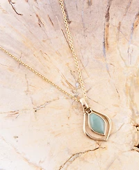 Barse Melita Genuine Green Aventurine Teardrop Pendant Necklace