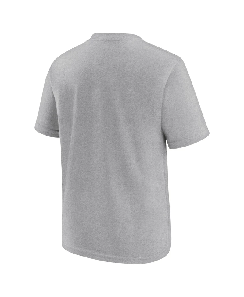 Fanatics Big Boys and Girls Heather Gray Dallas Mavericks 2024 Western Conference Champions Locker Room T-Shirt
