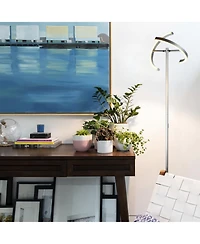 Halo Split 72" Led Torchiere Floor Lamp with Adjustable Head