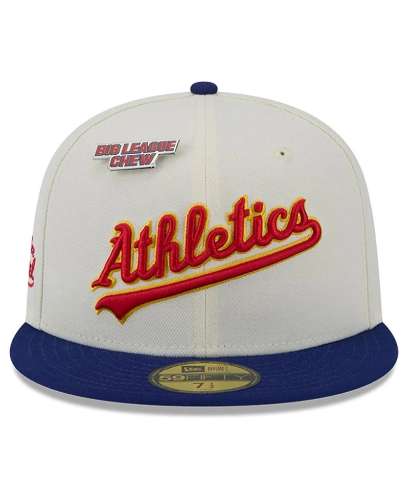 New Era Men's White Oakland Athletics Big League Chew Original 59FIFTY Fitted Hat