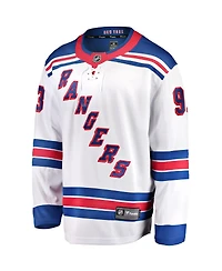 Fanatics Men's Mika Zibanejad White New York Rangers Away Premier Breakaway Player Jersey