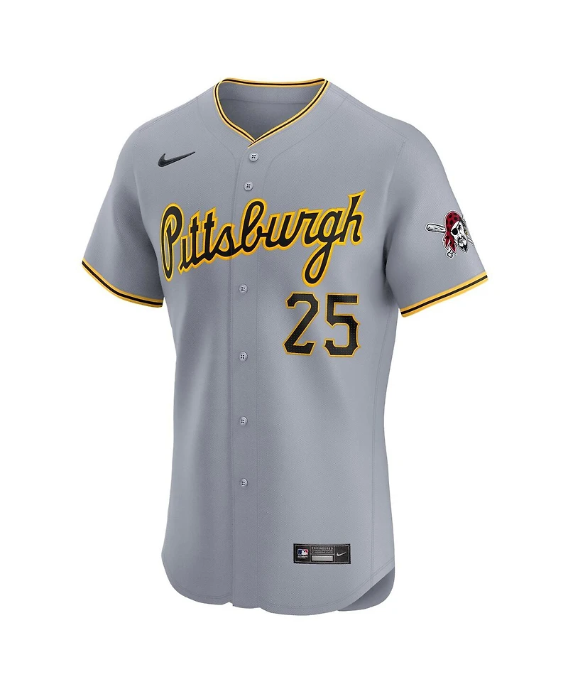 Nike Men's Adam LaRoche Gray Pittsburgh Pirates Road Elite Player Jersey