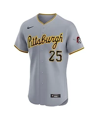 Nike Men's Adam LaRoche Gray Pittsburgh Pirates Road Elite Player Jersey
