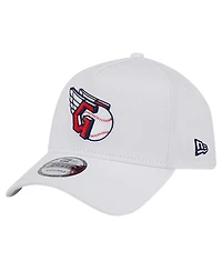 New Era Men's White Cleveland Guardians Tc A-Frame 9FORTY Adjustable Hat