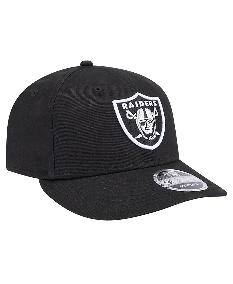New Era Men's Black Las Vegas Raiders Main Low Profile 9FIFTY Snapback Hat