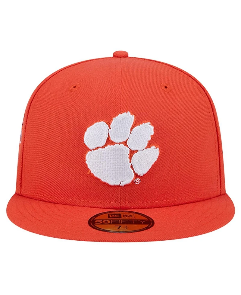 New Era Men's Orange Clemson Tigers Throwback 59FIFTY Fitted Hat