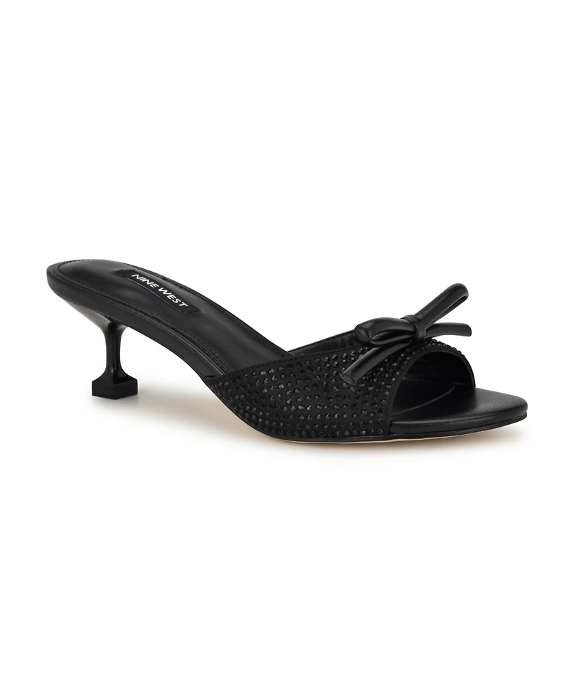 Nine West Women's Delly Tapered Heel Slip-on Dress Sandals