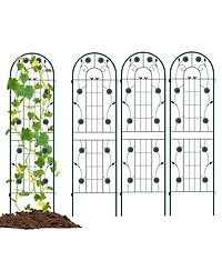 4 Pack Rustproof Metal Garden Trellis 71" x 20" Wire Lattice Panel for Patio
