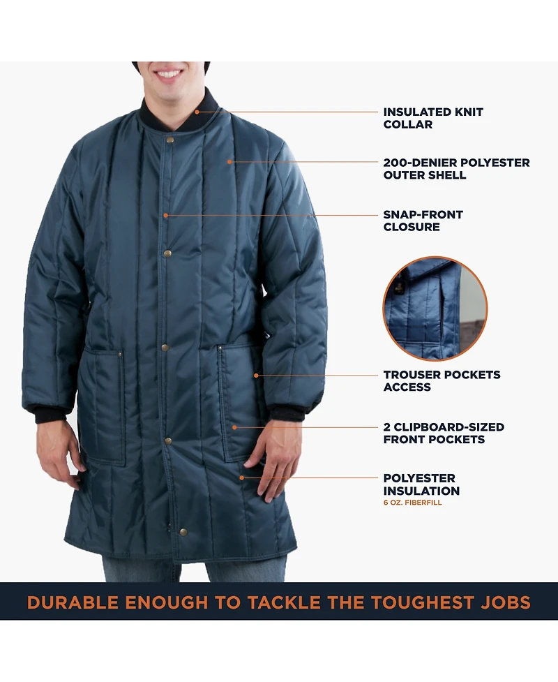 RefrigiWear Men's Econo-Tuff Frock Liner - Warm, Insulated, Durable Layering for Cold-Weather Workwear