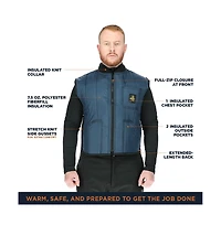 RefrigiWear Big & Tall Cooler Wear Vest - Insulated, Water-Repellent, Lightweight Work for 10°F Cold Protection