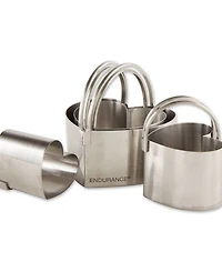 Rsvp International Endurance Stainless Steel 4 Piece Heart Shaped Nesting Biscuit Cutter Set