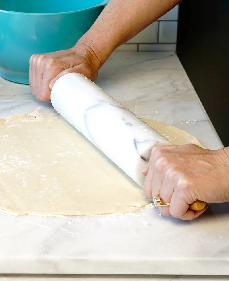 Rsvp International White Marble 18.5" Rolling Pin