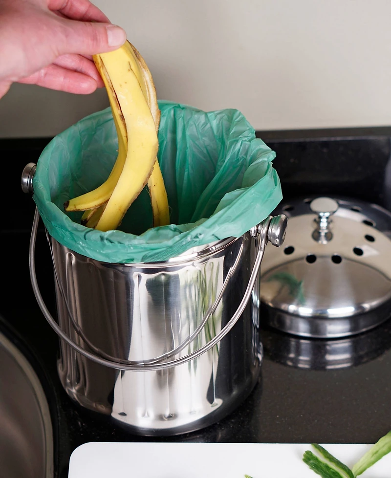 Rsvp International Endurance Stainless Steel 1 Gallon Compost Pail