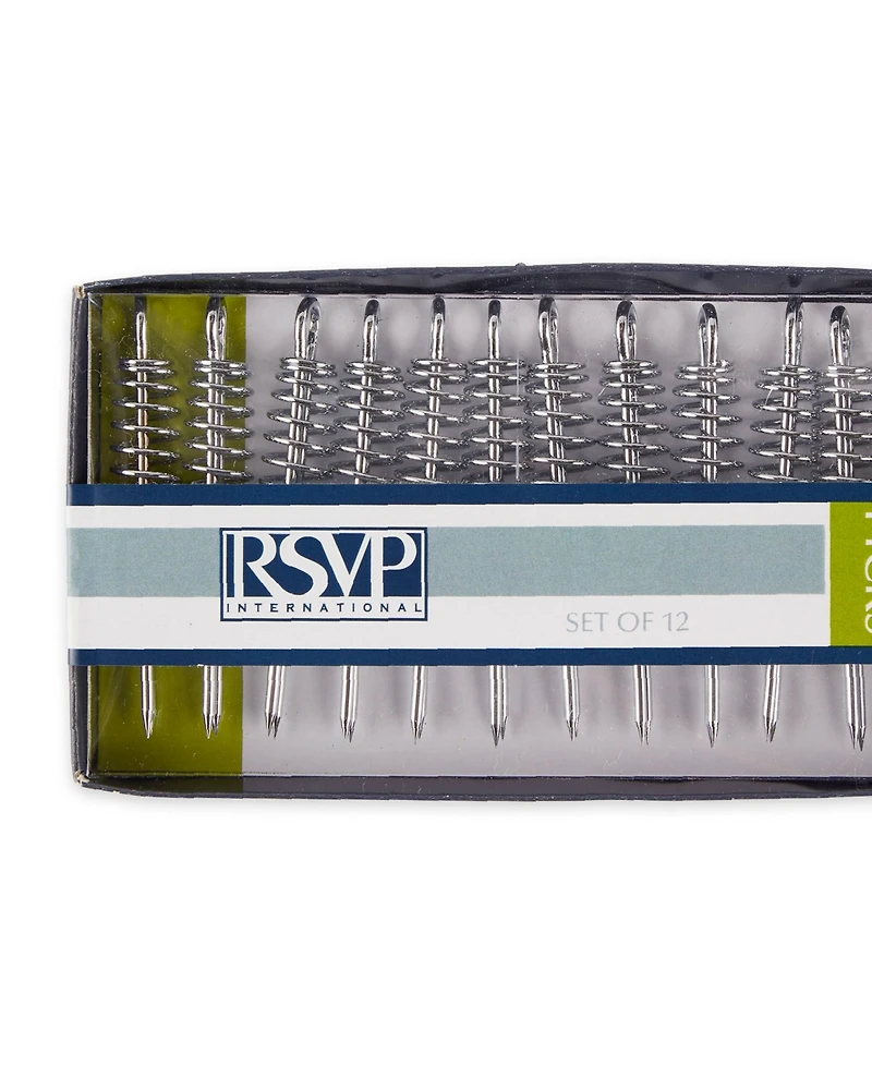 Rsvp International Chromed Steel 12 Piece Corn Pick Set