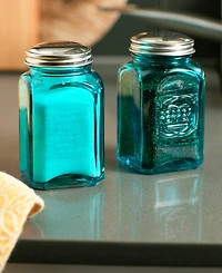 Rsvp International Retro Glass Turquoise 2 Piece 8 Ounce Retro Style Salt Pepper Set