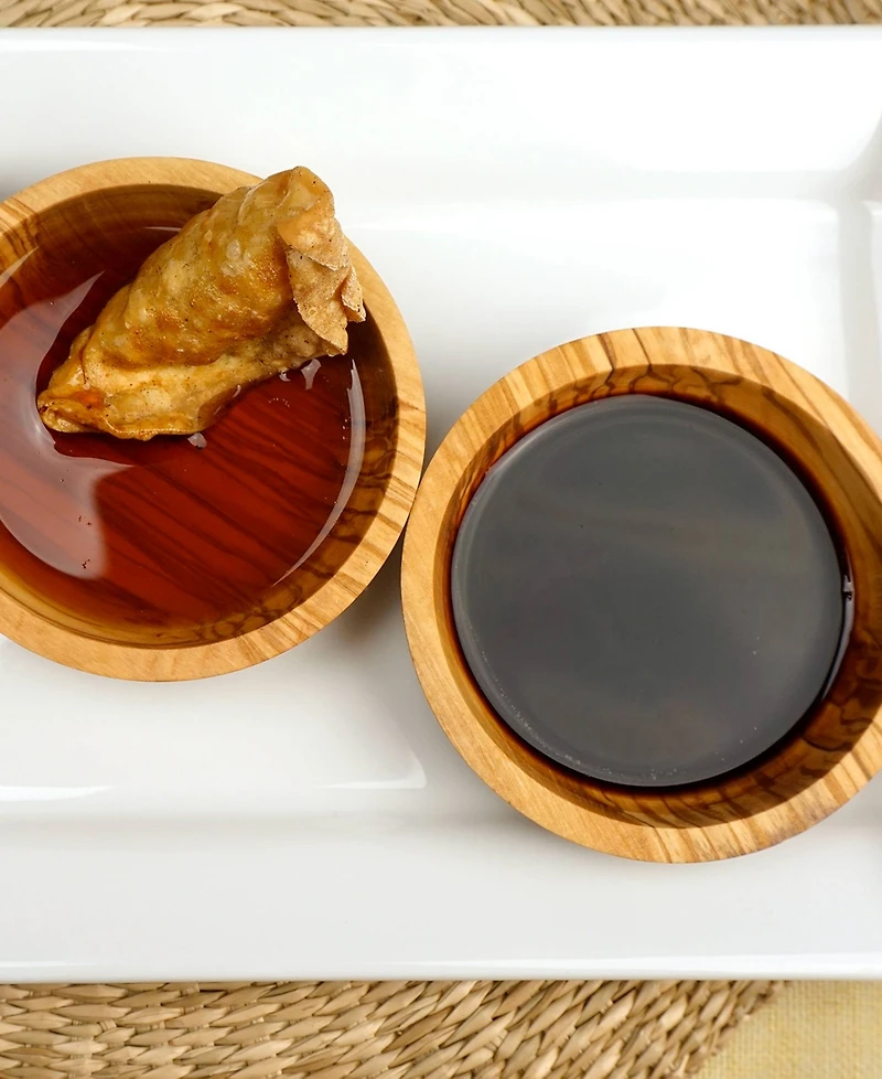 Rsvp International Olive Wood 1/3 Cup Dipping Bowl
