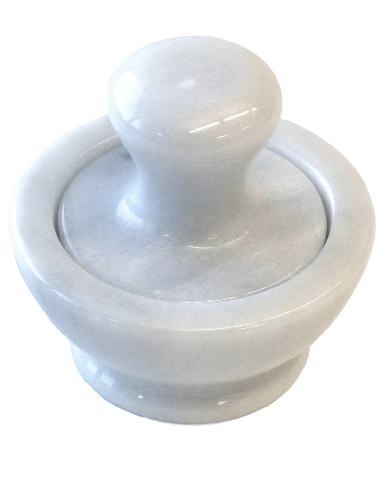 Rsvp International Stoneware Marble Spice Grinder - White 4x4x2"