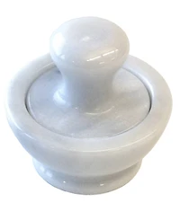 Rsvp International Stoneware Marble Spice Grinder - White 4x4x2"