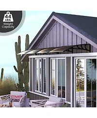 80" x 40" Patio Awning Canopy Window Door Overhang Rain Snow Protection