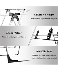 Laundry Clothes Storage Drying Rack Portable Folding Dryer Hanger Heavy Duty