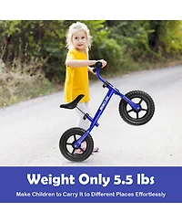 Kids Balance Bike No Pedal Training Bicycle w/ Adjustable Handlebar & Seat