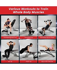 Adjustable Weight Bench 660 lbs Heavy Duty Commercial Grade Fitness Workout