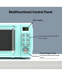 0.7Cu.ft Retro Countertop Microwave Oven 700W Led