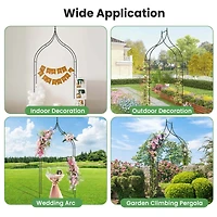 8'4'' High x 4'7'' Wide Steel Garden Arch Rose Arbor Climbing Plant Outdoor Garden