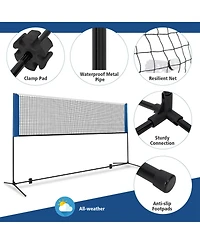 Costway 10FT Adjustable Badminton Net Set W/2 Shuttlecocks Portable Carry Bag