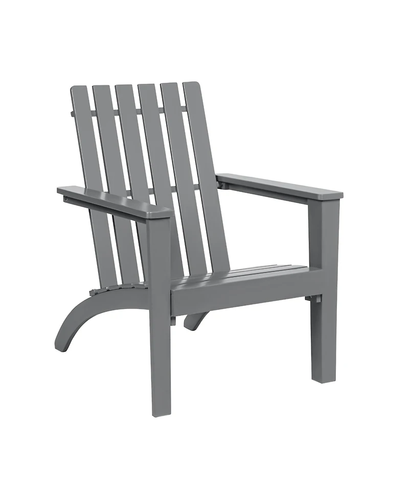 Costway Patio Adirondack Chair Acacia Wood Lounge Armrest Garden Deck