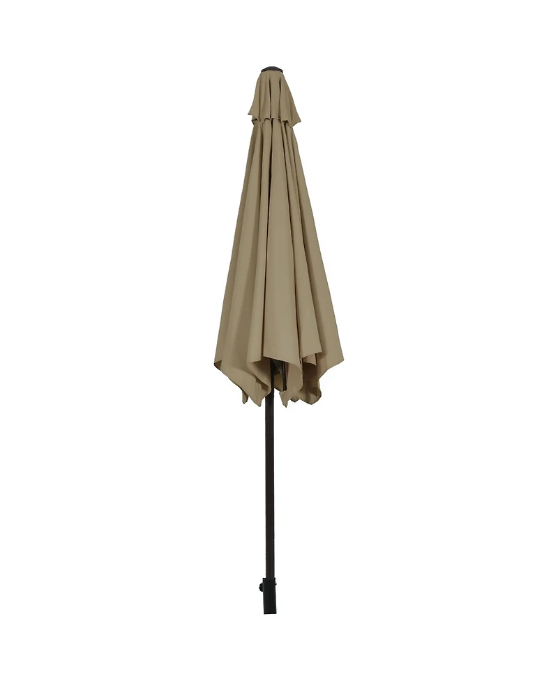 9Ft Outdoor Market Patio Table Umbrella Push Button Tilt Crank Lift