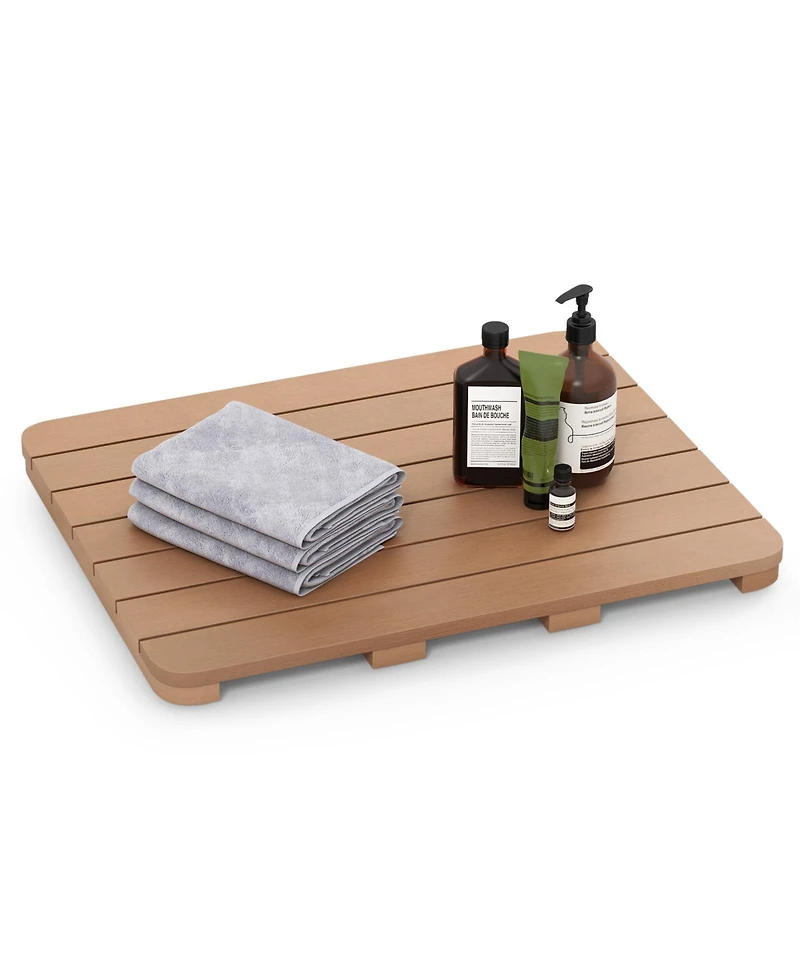23.5" x 19" Bath Mat Hips Spa Shower for Bathroom with Non Slip Foot Pads