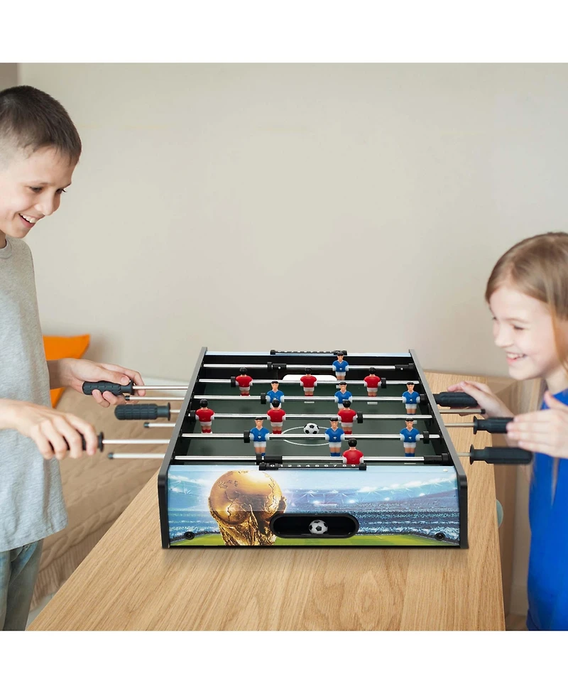 37 Inches Foosball Table with Removable Legs, 2 Balls and 2 Manual Scorers