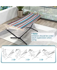 Costway 10.5FT Heavy Duty Stand with Portable Hammock, Stand & Carrying Case for Garden