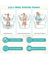 Costway Baby Stationary Activity Center Infant Jumper with Removable Foot Pad